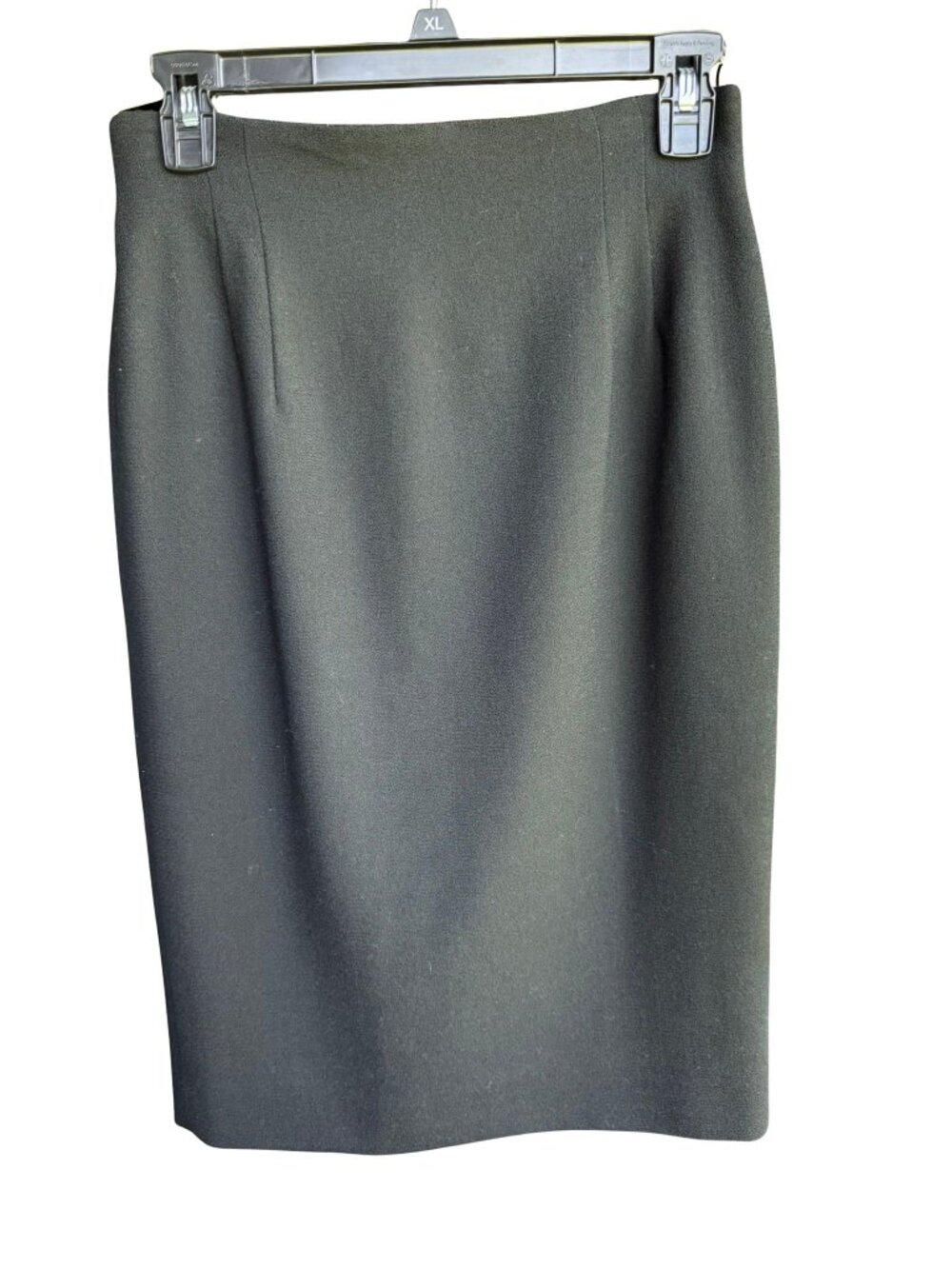Rena Rowan Savile Black 100% Worsted Wool Pencil Skirt Size 4 Classic Career